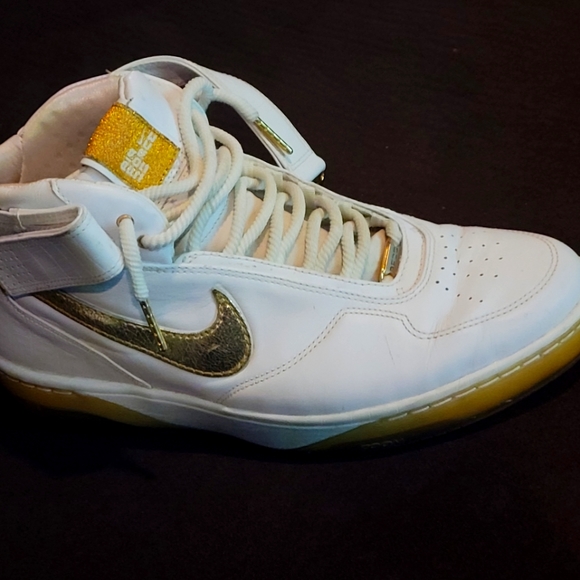 NIKE Air Force 25th Anniversary Basketball White Gold 315015-171 - Picture 2 of 9